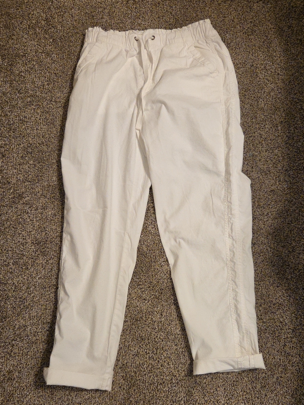 Sonoma White Drawstring Chinos for Men
